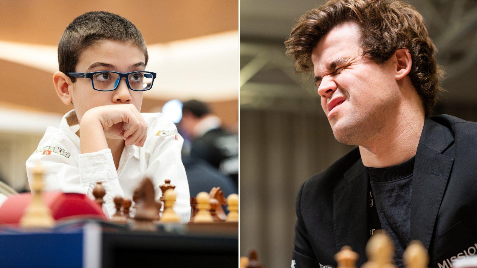 10 岁神童福斯蒂诺·奥罗 (Faustino Oro) 在 Chess.com 上击败马格努斯·卡尔森 (Magnus Carlsen)！